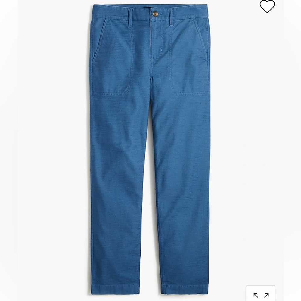 J Crew Blue Cotton Camp Pants 10